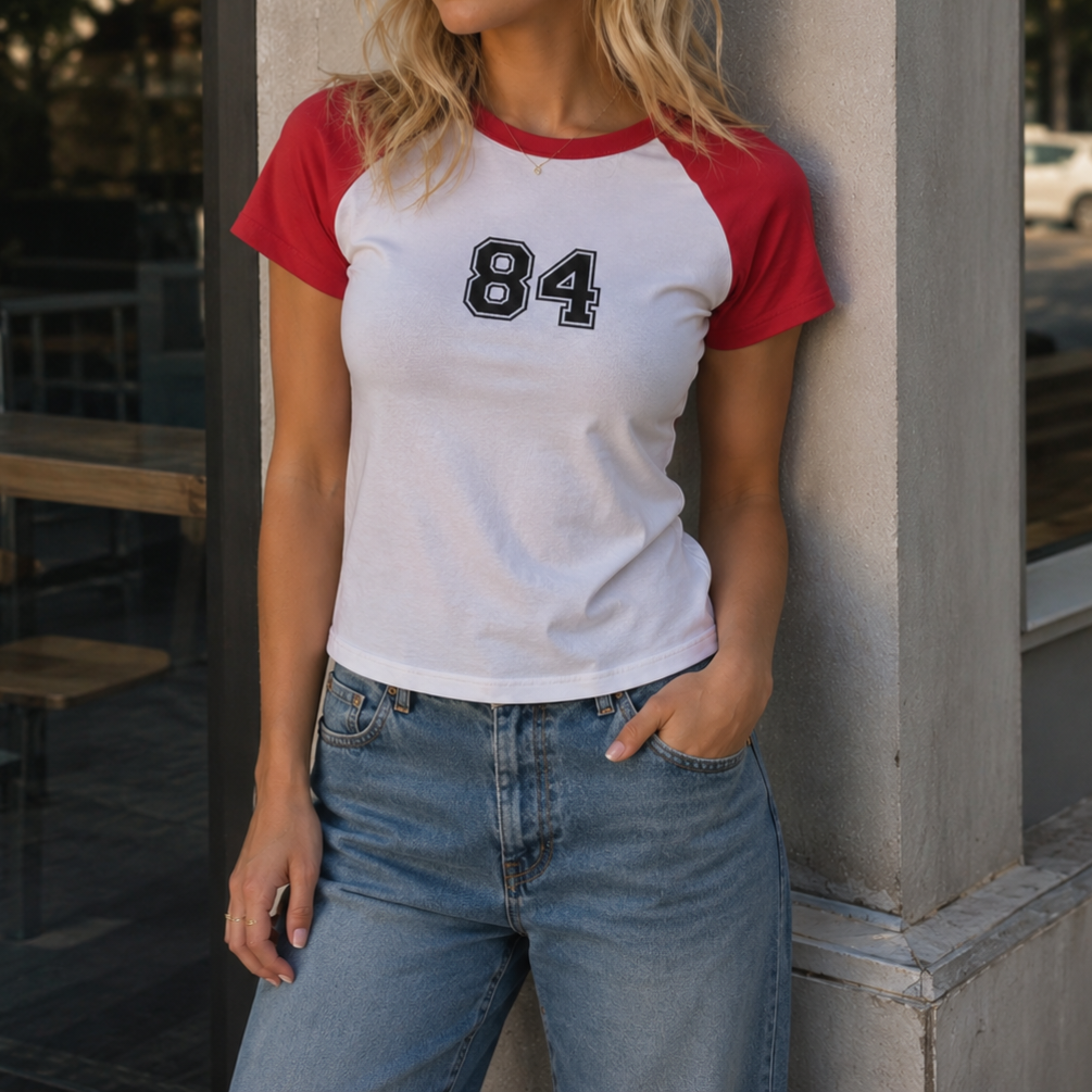 Women’s micro rib raglan baby tee