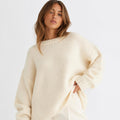 Cream chunky knit sweater